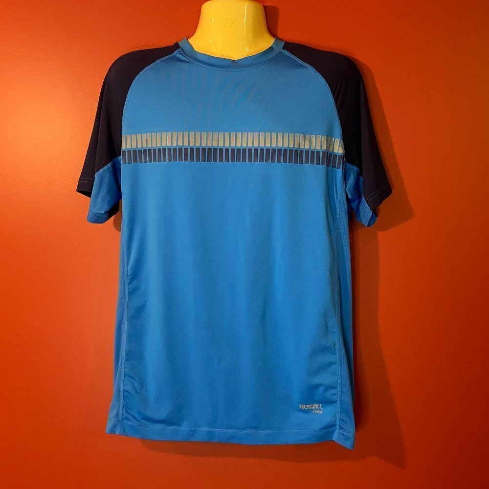 ⭐4 FOR $20⭐ Running Room Men's Blue Crewneck Active T-shirt - Size Medium